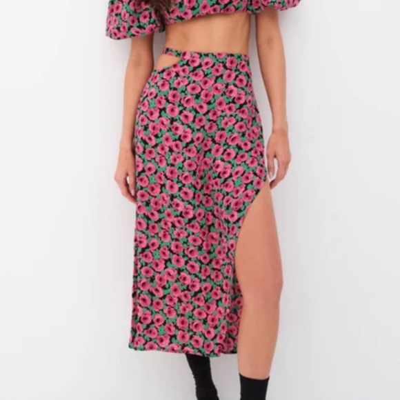 For Love & Lemons x Free People Barolo Midi Skirt | Size Large - Picture 6 of 16